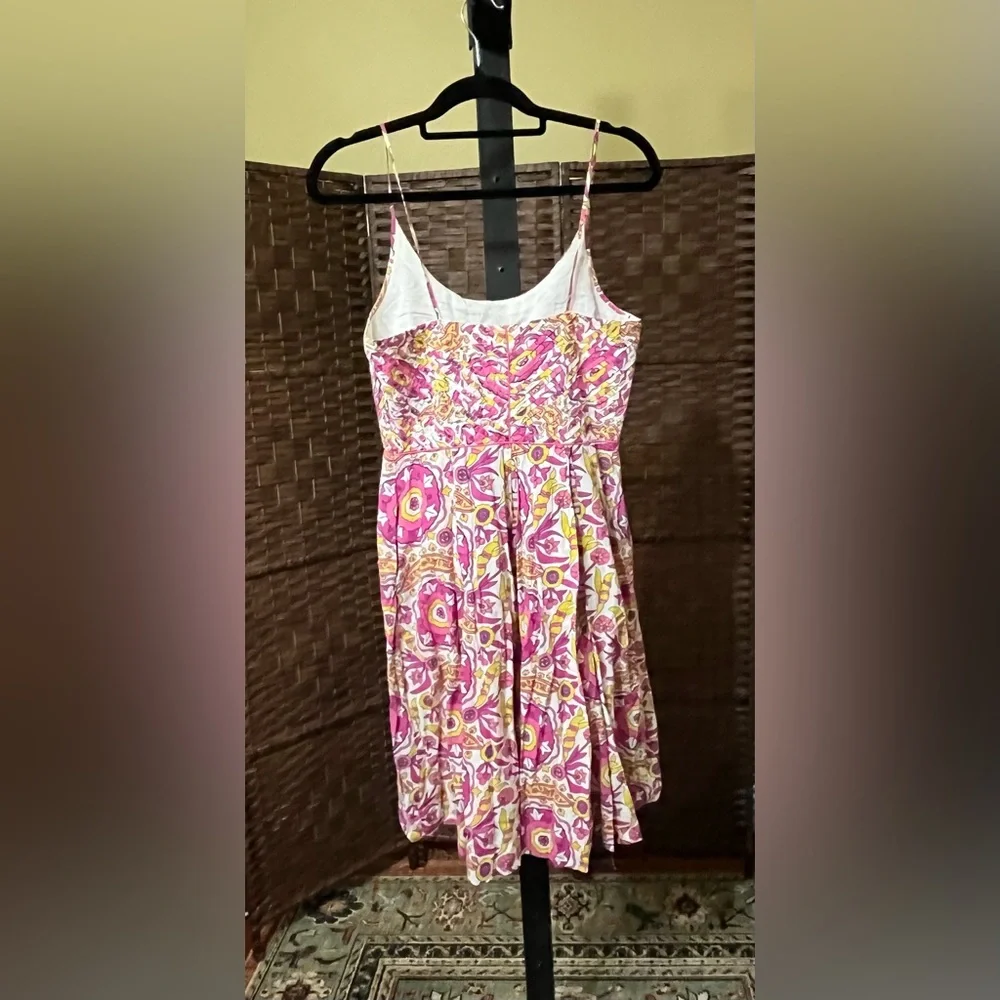 Tory Burch Pink & Yellow Floral Alhambra Malta Sundress – Size 6